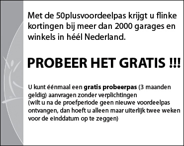 GRATIS PROBEERPAS